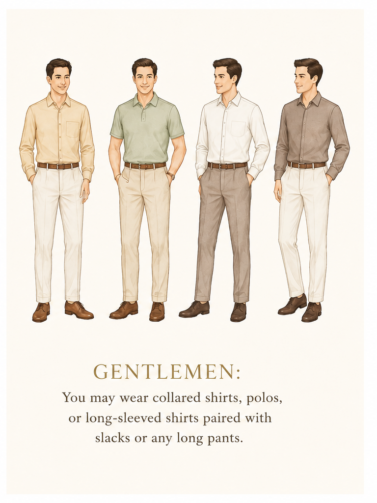 Gentlemen attire